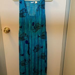 Long summer dress, floaty